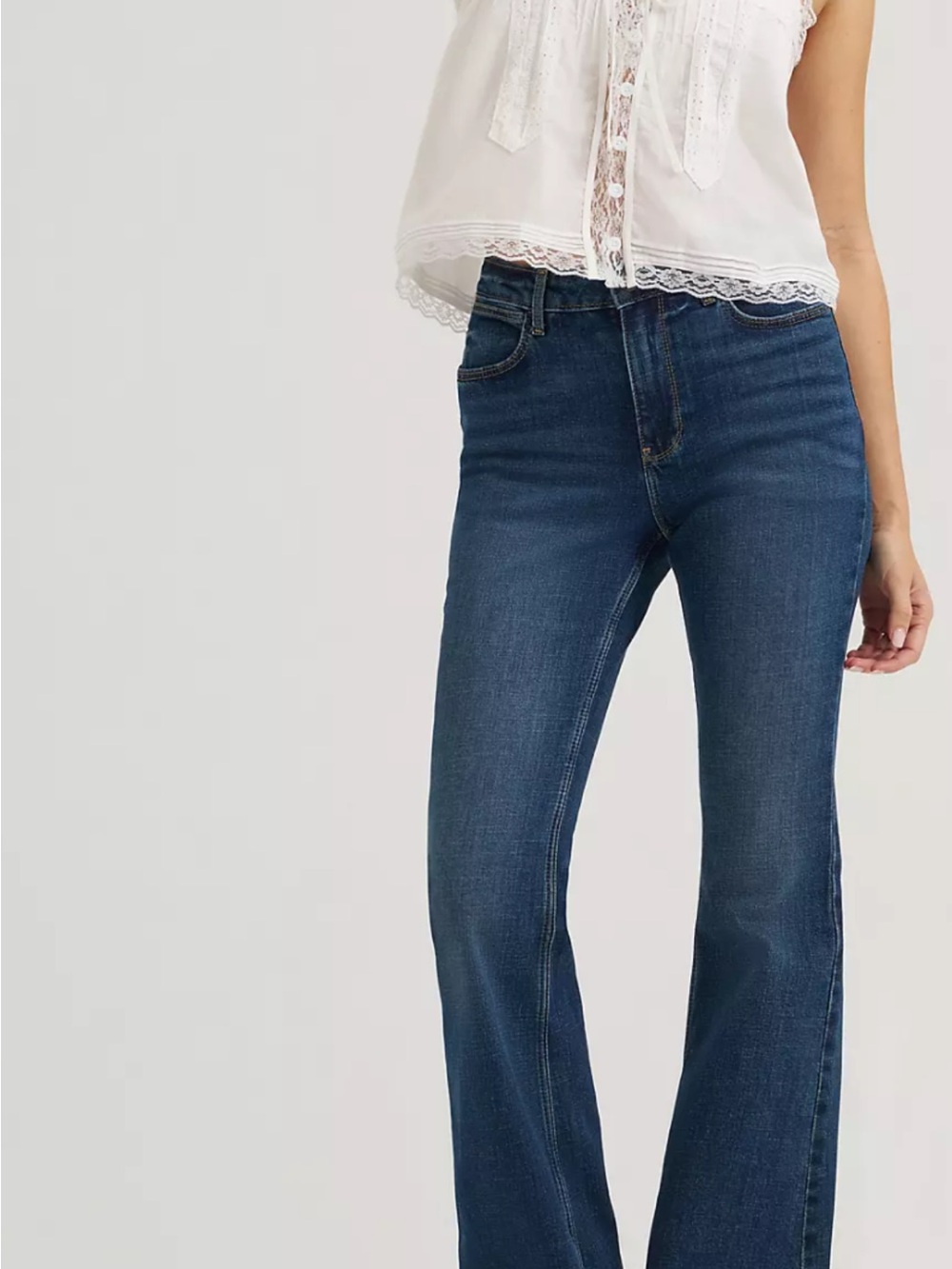 Wrangler Dark Blue High-Rise  Fierce Flare Jeans 10